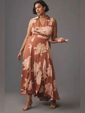 Hutch Sleeveless V-Neck Wrap Dess Size 3x